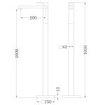 Смеситель ABBER Daheim AF8241W напольный для раковины, белый матовый