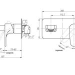 Смеситель ABBER Eleganz AF8312 для раковины скрытого монтажа, хром