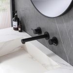 Смеситель ABBER Emotion AF88121B скрытого монтажа для раковины, черный матовый