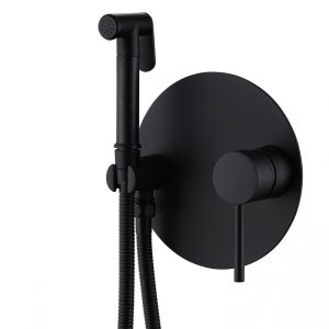 Смеситель ABBER Emotion AF8826B с гигиеническим душем, черный матовый