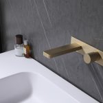 Смеситель ABBER Rund AF8712G для раковины скрытого монтажа, золото матовое