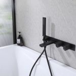 Смеситель ABBER Rund AF8730B для ванны скрытого монтажа, черный матовый