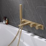 Смеситель ABBER Rund AF8730G для ванны скрытого монтажа, золото матовое