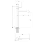 Смеситель ABBER Wasser Kreis AF8111NG для накладной раковины, никель
