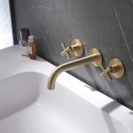 Смеситель ABBER Wasser Kreis AF81121G для раковины скрытого монтажа, золото матовое