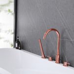 Смеситель ABBER Wasser Kreis AF8113RG на борт ванны, розовое золото