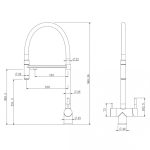 Смеситель ABBER Wasser Kreis AF81141SP для кухни с подключением фильтра и выдвижной лейкой, сатин
