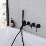 Смеситель ABBER Wasser Kreis AF8130B для ванны скрытого монтажа, черный матовый