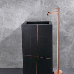 Смеситель ABBER Wasser Kreis AF8140RG напольный для раковины, розовое золото