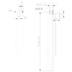 Смеситель ABBER Weiss Insel AF8025 с гигиеническим душем, хром