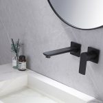 Смеситель ABBER Weiss Insel AF8082W для раковины скрытого монтажа, белый-хром