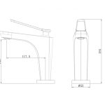 Смеситель ABBER Zeitlos AF8909RG для раковины, розовое золото