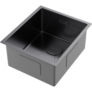 кухонная мойка - Omoikiri Taki 38-U/IF-GM нерж. сталь/вороненая сталь