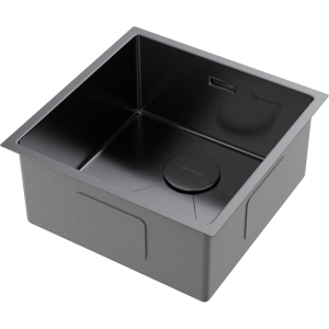 кухонная мойка - Omoikiri Taki 44-U/IF-GM нерж. сталь/вороненая сталь