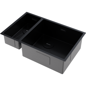 кухонная мойка - Omoikiri Taki 69-2-U/IF-R Side-GB нерж. сталь/графит