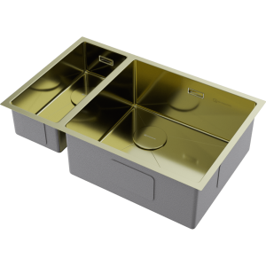 кухонная мойка - Omoikiri Taki 69-2-U/IF-R Side-LG нерж. сталь/светлое золото