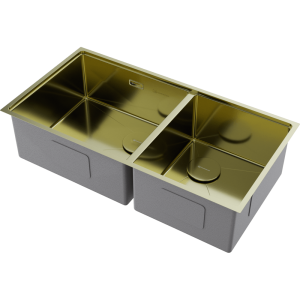 кухонная мойка - Omoikiri Taki 85-2-LB-U/IF Side-LG нерж. сталь/светлое золото