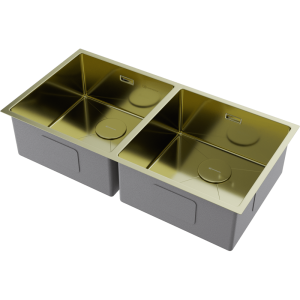 кухонная мойка - Omoikiri Taki 86-2-U/IF-LG нерж. сталь/светлое золото