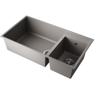кухонная мойка - Omoikiri Tedori 85-2-U-GR Tetogranit/leningrad grey