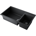 кухонная мойка — Omoikiri Tedori 86-2-LB-BL Tetogranit/черный