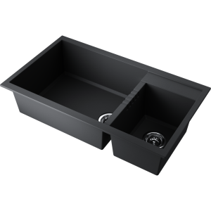 кухонная мойка - Omoikiri Tedori 86-2-LB-BL Tetogranit/черный
