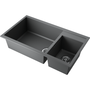 кухонная мойка - Omoikiri Tedori 86-2-LB-PL Tetogranit/платина