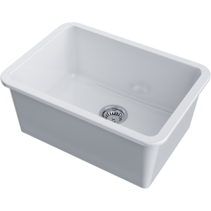 кухонная мойка - Omoikiri Torishima 67-U/I-WH Glossy Natceramic/белый глянцевый