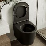 Унитаз ABBER Bequem AC1102TMB подвесной черный матовый, безободковый, смыв торнадо