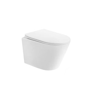 Унитаз ABBER Bequem AC1102TMW подвесной белый матовый, безободковый, смыв торнадо