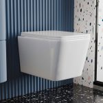Унитаз ABBER Rechteck AC1201T подвесной белый, безободковый, смыв торнадо