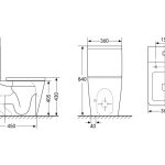 Унитаз ABBER Rechteck AC1210 компакт белый, безободковый