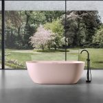Ванна из искусственного камня ABBER Frankfurt AM9941MP розовая матовая