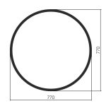 Зеркало ABBER Mond AG6201B без подсветки, металлическая рама, черный