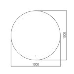 Зеркало ABBER Mond AG6203SL-1.0 с подсветкой, сенсорный выключатель, диммер