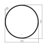 Зеркало ABBER Mond AG6204SCB-0.77 с подсветкой, бесконтактный выключатель, диммер, черный