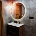 Зеркало ABBER Mond AG6204SCGL-1.0 с подсветкой, бесконтактный выключатель, диммер, золото