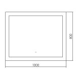 Зеркало ABBER See AG6107SL-1.0 с подсветкой, сенсорный выключатель, диммер