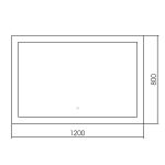 Зеркало ABBER See AG6107SXL-1.2 с подсветкой, сенсорный выключатель, диммер