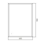 Зеркало ABBER See AG6110SC-0.65 с подсветкой, бесконтактный выключатель, диммер, черный