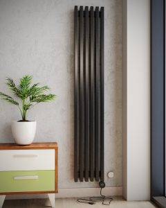 Трубчатый электрический радиатор WarmDesign Omega Е 30х60 высотой 1500 мм., шириной 430 мм.  / 9 секц.,  вертикально