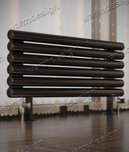 Трубчатый напольный радиатор WarmDesign Orion 42 F высотой 142 мм. +100 мм  ножки / 3секц.,  шириной 1000 мм., горизонтально