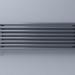 Трубчатый Радиатор VELAR S 2200 H — 2 БП RAL9016 высотой 80 мм.   / 2 секц.,  шириной 2200 мм., горизонтально, боковое