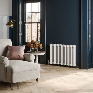 VELAR, Трубчатый радиатор 4055 - 11 секции, 4 - трубный, нижнее подключение 50 мм V50 1/2 с вентилем ВхШхГ: 550х495х140