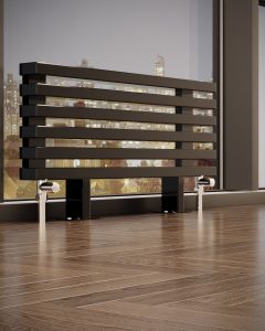 Трубчатый напольный радиатор WarmDesign Omega F 30х60 высотой 230 мм. +100 мм  ножки / 5секц.,  шириной 2000 мм., горизонтально