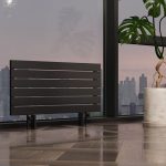 Трубчатый напольный радиатор WarmDesign Sirius 60х30 F высотой 126 мм. +100 мм  ножки / 2секц.,  шириной 1800 мм., горизонтально