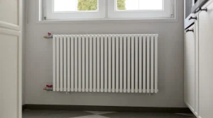 Гармония А25 N 1-300-42 / 42 секц.,   1-трубный, высотой 334 мм., шириной 1471 мм., боковое подключение, цвет белый