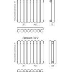 Трубчатый радиатор KZTO Гармония С40 1-300-21 / 21 секц.,   1-трубный, высотой 358 мм., шириной 1051 мм., боковое подключение, цвет белый