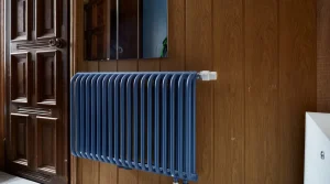 Трубчатый радиатор KZTO РСК 4-900-7 / 7 секц.,   4-трубный, высотой 942 мм., шириной 285 мм., боковое подключение, цвет белый