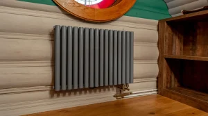 Трубчатый радиатор KZTO Гармония А40 2-750-5 / 5 секц.,   2-трубный, высотой 784 мм., шириной 251 мм., боковое подключение, цвет белый