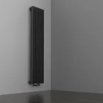 Трубчатый радиатор KZTO QUADRUM 60 V 1250-8 / 8 секц., высотой 1330 мм., шириной 401 мм., нижнее подключение,